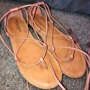 American Eagle Lace Up sandals